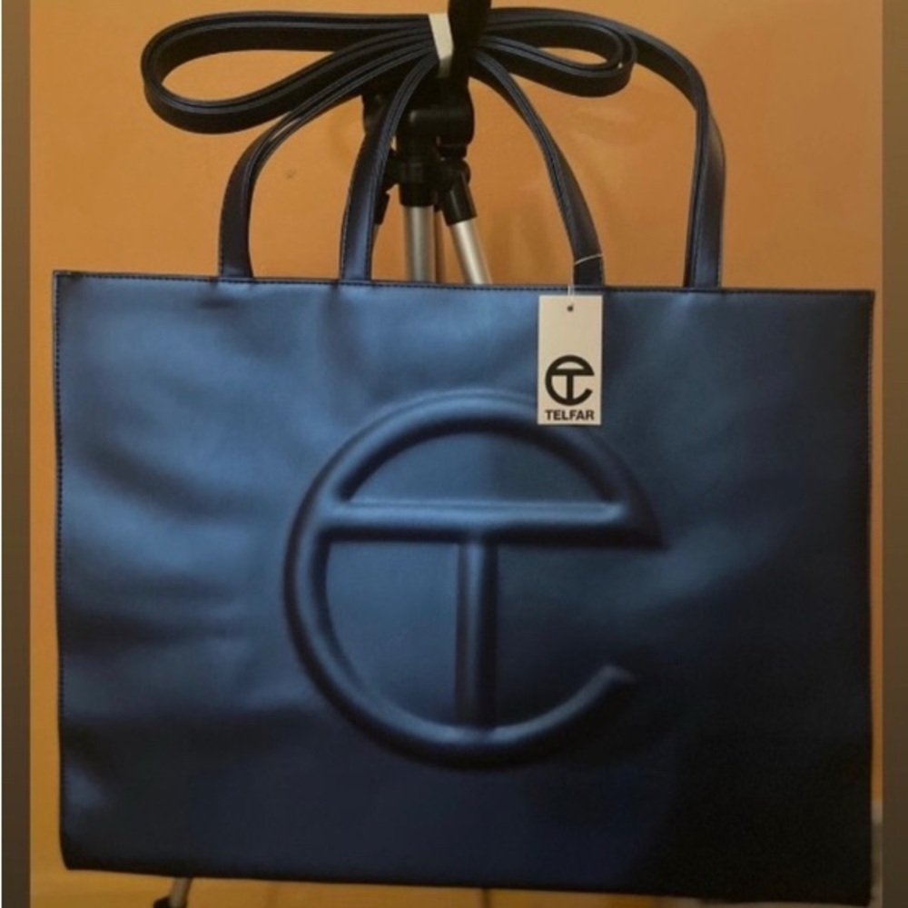 Large Telfar Cobalt Blue Shopping Bag